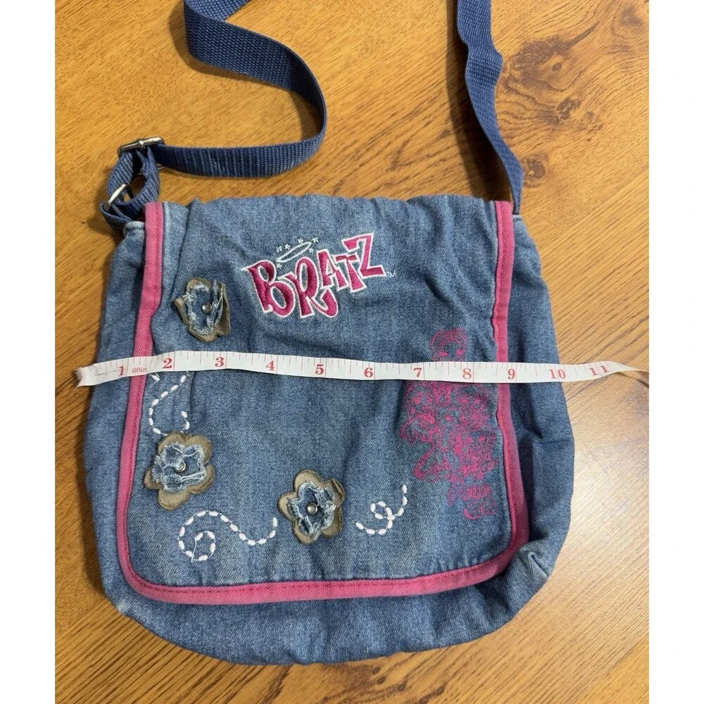 Y2K BRATZ‎ Denim Crossbody Embroidered Bag Purse 2003 MGA OOAK Clean Faded
